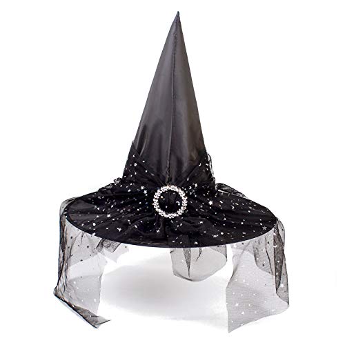PenyaZo Halloween Witch Hat Party Supplies Halloween Costume Accessory Women Hat Black