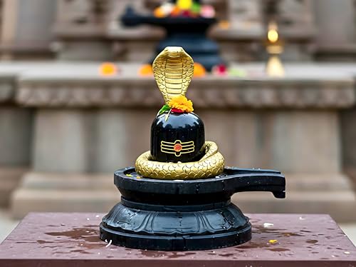 Image of Solid Brass Religious Naag for Shivling | Handcrafted Shiv Nagaraj Vasuki Snake Idol for Puja, Mandir Decor, Vastu Protection & Nag Panchami (Small)