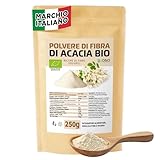 Fibra di Acacia Bio 250g – Polvere di Fibra Biologica Solubile Naturale – Gomma Arabica Al...