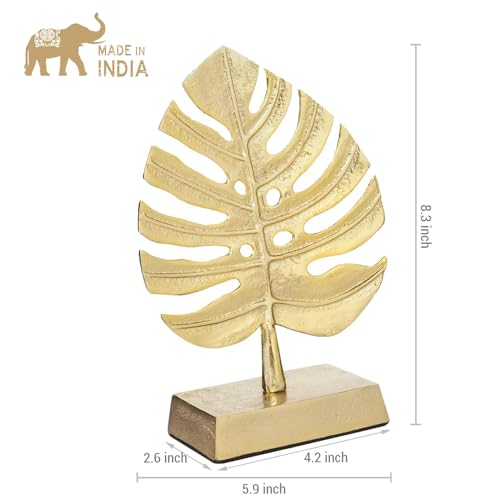 Escultura Decorativa de Hoja de Palma Moderna en Metal miniatura 5