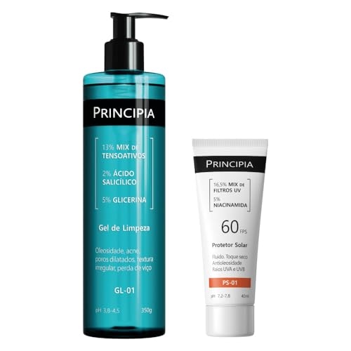 PRINCIPIA, Kit com duas fórmulas com alta eficácia um gel de limpeza com mix de tensoativo...