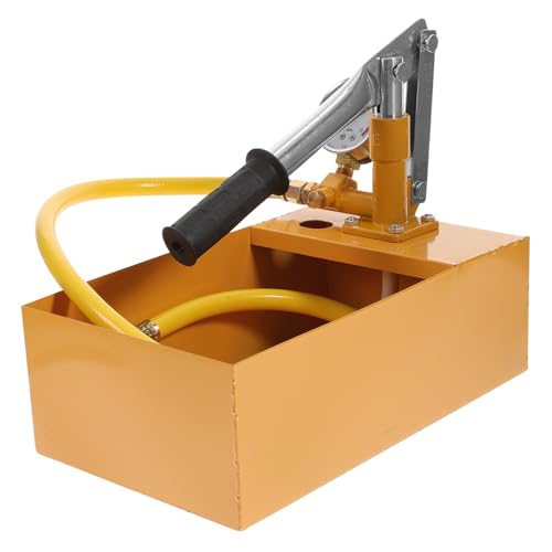 INOOMP Bomba de Presión Manual de Aluminio para Pruebas Hidráulicas y Presión de Agua Herramienta Duradera para Test de Tuberías y Válvulas con Dial Grande para Clara Uso Color Aleatorio