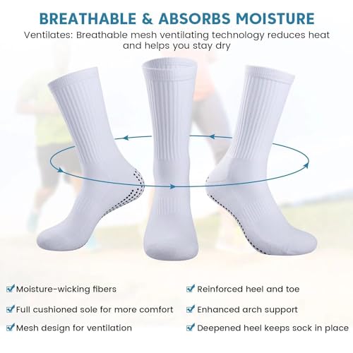 TANSTC Grip Socks for Men and Women - Anti-Slip Soccer, Pilates, Yoga Non-Slip Socks2