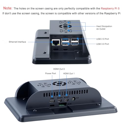 Image of Hosyond 7 Inch Touchscreen IPS DSI Display Compatible with Raspberry Pi 5, 800x480 Capacitive Screen MIPI DSI Driver-Free Interface