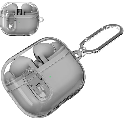 Miimall for Galaxy Buds3 FE / Buds3 Pro/Buds 3�p�P�[�X ���� �M�����N�V�[�o�b�Y 3 / �v�� / 3FE�p�n�[�h�J�o�[ Galaxy Buds 3 FE/Pro�N���A�P�[�X ���S���b�N�t�� �����h�~ �ϏՌ� 