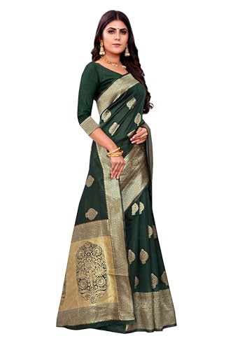 Sugathari Sari Banarasi Women Pure Silk Kanjivaram Soft New Ladies 2023 Design Wear Pattu Sarees Latest Collections Cotton Party Sari with Blouse Piece for Wedding Sadi (PARI 122
