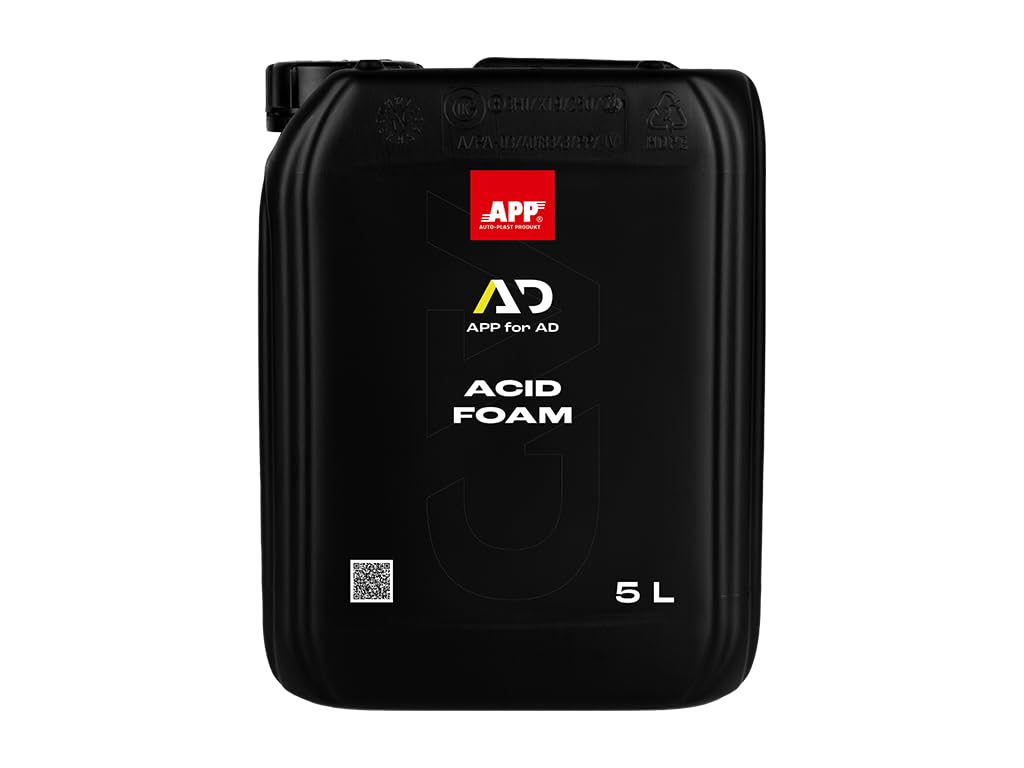 App for AD Acid Foam – Champú pH ácido con Espuma Activa para Exteriores de Coches | Compatible con Pistolas de Espuma | 3 Formas de Uso | Concentrado y Altamente eficaz | Aroma a limón | 5 L