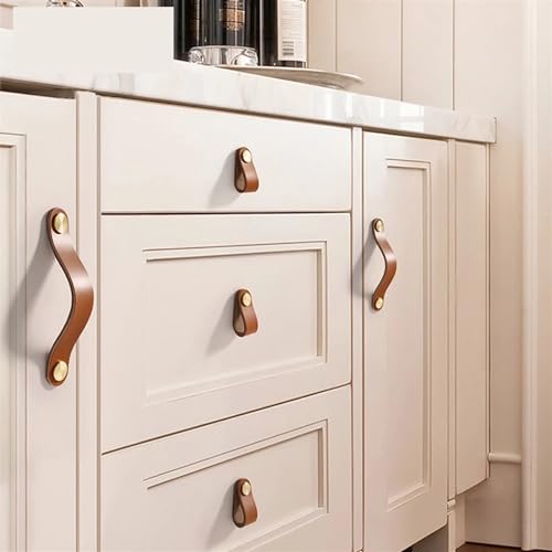Poignée en cuir multicolore 160mm pour tiroir de cuisine et placard - 5