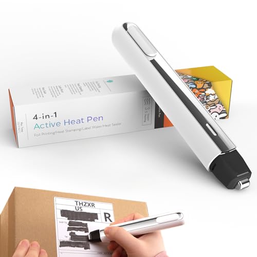 Identity Theft Protection Pen for Permanent Erasing Receipt Shipping Label or Any Thermal Prints - Multipurpose Use as Portable Food Bag Heat Sealer Foil Quill and Heat Press Pen. (Pure White)