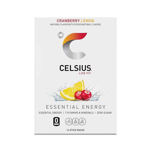 Image of CELSIUS On The Go Cranberry Lemon, Sugar Free Energy Drink Mix (14 Sticks per Pack)
