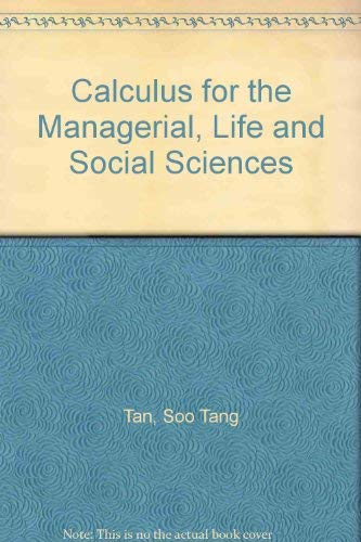 Calculus for the managerial, life, and social s... 0871500035 Book Cover