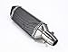 Mseleuq Motorcycle Slip On Exhaust System Carbon Fiber Muffler Pipe Universal for 38-51mm Street Sport bike DB Killer
