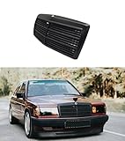 OriginalEuro Badgeless Black Matte Front Grill Compatible For Mercedes Benz W201 190E 190D MB 1982-1993, 1144004
