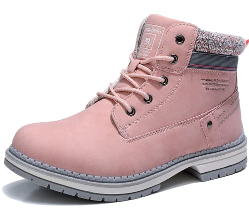 Aqlut Pink Stiefeletten Chelsea Boot Stiefeletten Damen Leoprint - Main Image