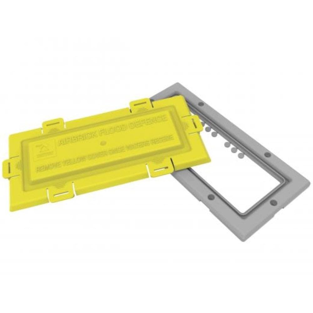 Airbrick Flood Water Defence Protection Cover with Grey Coloured Frame