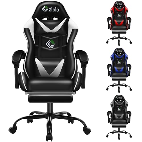 I Tested the 10 Best Gaming Chairs under $80—Here’s the Truth 2 Czlolo Gaming Chair with Footrest Racing Style Lumbar Support Massager Video Game Chair with Metal Legs, High Back Reclining Gamer Chair with Headrest, 360° Swivel Office Computer Desk Chair (White)