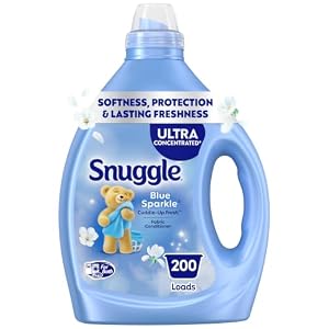 Snuggle Fabric Softener Liquid, Blue Sparkle, 80oz, 200 Medium Loads