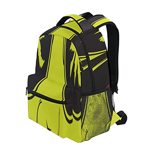 Cool Hip Hop Girl Striped T-Shirt Hat Sunglasses Men Backpacks Classic Leisure Women Men Backpacks Laptop For Travel School Work Oversized 16 Inch Personalized Custom #TOP2