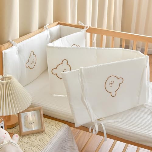 PTKG ProteccióN Integral Chichoneras Blanda Almohadilla de Malla Transpirable para CojíN Barandilla de Seguridad ProteccióN Completa Cama Forro de Malla Transpirable AnticolisióN,C2,160 * 28cm