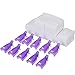Produktbild Nagel Kappe Klammer UV Gel Polieren Remover Wickeln Purpurn 10 Stück mit 420 Stück Nagel Wischen Baumwolle Pads