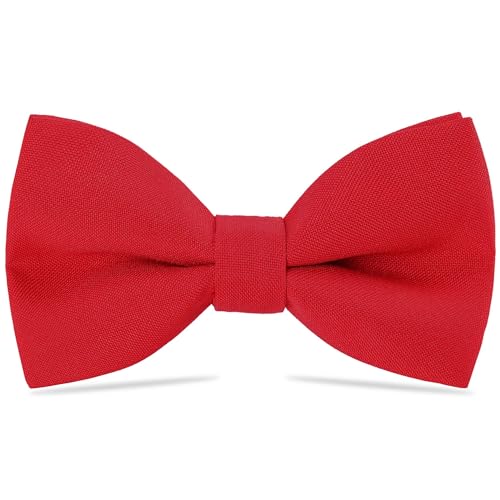 Image of WELROG Classic Pre-Tied Bow Tie for Children & Adults Solid Color Adjustable Bowtie