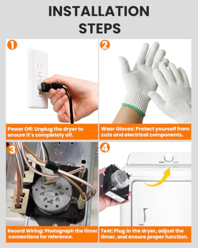 Image of W10185972 WPW10185972 Dryer Timer Compatible with AED4475TQ1 RED4440VQ1 NED5100TQ1 IED4400VQ1 EED4300VQ1 CEDX631VQ1 RED4400VQ1 Timer Replacement 1481701 AP6016537 PS11749827 EAP11749827