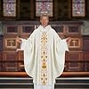 Corpus Christi Chasuble Spirit Church Priests Solid Chasubles Mass for Church Vestments, Off White Color, 59 Inch x 51 Inch #2