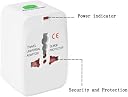 RECLUSE Universal Travel Adapter All in One Worldwide Travel International Plug Fast Charger Adapter and Wall Charger with 2 USB Ports Compatible with Smart Phone, Laptop, Mobile, Camera, Tablet gallery image