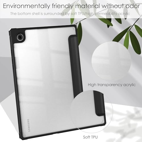 Image of ProElite Cover for Samsung Galaxy Tab A11 Plus 11 inch 2025, Smart Flip Case Cover for Samsung Galaxy Tab A11+ 11 inch 2025 with Pen Holder, Black [Transparent Back]