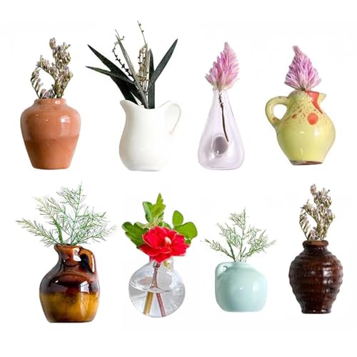Soporte realista para plantas con mini jarrón de cerámica e imán 4
