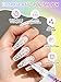 EBANKU 0.5MM Nail Art Pens, 3D Nail Polish Pens Quick-Drying Fine Tip Nail Art Markers Painting Pen Nail Point Dotting Liner Pen Tools for DIY Home Salon Nail(1Pc White)