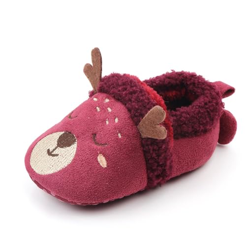 Newborn Infant Baby Boys Girls Cute Cartoon Slipper Soft Non Skid Sole Slip On House Indoor Sock Shoes 5