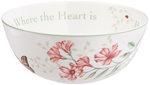 Lenox Butterfly Meadow "Home Is Where The Heart Is" Serving Bowl #TOP3