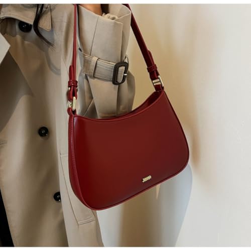 Aucuu Handtasche Damen, Umhängetasche Damen Klein Handtasche, Y2K Crossbody Bag, PU Leder Schultertasche, Mini Hobo Bag mit 2 Schultergurten für Dating Party Einkaufe, Bolso vintage