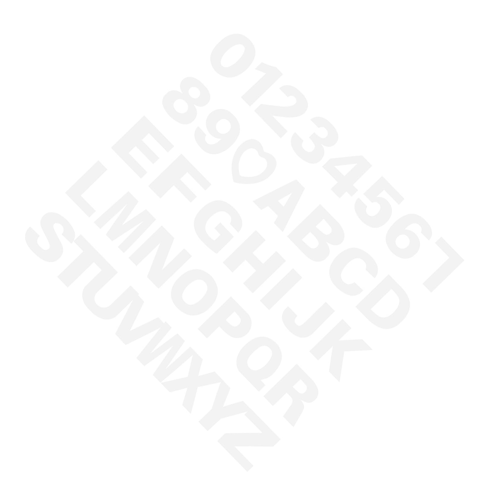 Stencil per Torte Numeri Lettere Cuore 37 Pezzi Pet Riutilizzabili | Bianco, Facile Pulire e Riporre, per Feste e Preparazioni Fai da Te, Formato Pratico 37 Pezzi