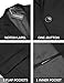 COOFANDY Men 2 Piece Suits One Button Blazer Jacket Tuxedo Slim Fit Suit Pant, Black, Medium