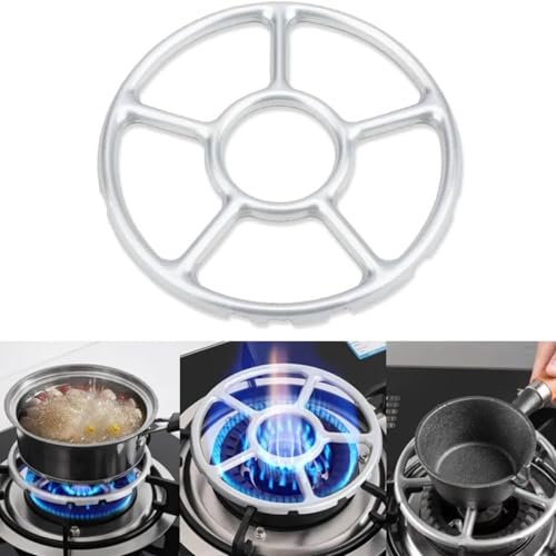 Image of Gas Stove Burner Stand Pot Stand Rack Reducer Ring Holder Coffee Maker Shelf Cookware Bracket for Small Jug Milk Jug Coffee Pot 2 Pcs (Silver)