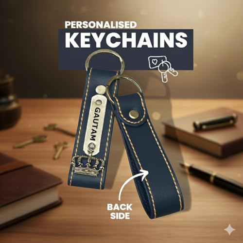 Image of Customised Wallet for Man with Name | Passport Cover & Keychain Combo Set | Personalised Wallet Passport Holder Key Ring Gifts for Man Birthday Anniversary Brother Rakhi Husband