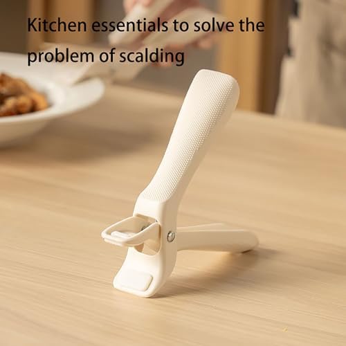 Heat-Resistant Silicone & Plastic Kitchen Tongs, Non-Slip Grip, Ideal for Steaming & Baking, Durable Red Cooking Utensils for BBQ & Food Serving