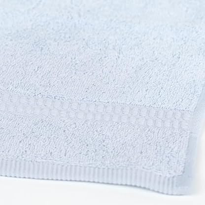 TRAMAS+ Premium 700 g 4er-Set Handtücher, 100% Baumwolle, 2 Handtücher 50x100 cm und 2 Badetücher 70x140 cm, extra weich, schnelltrocknend und sehr saugfähig - hellblau – Bild 5