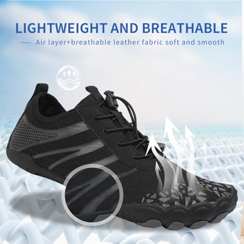 Image of SIOSNETA Hike Barefoot Shoes for Women Men, Breathable Non-Slip Athletic Footwear, Wide Toe Water Shoes for Hiking, Non-Slip Neuropathy Shoes for Women Men, Grounded Comfort wear