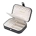 Smileshe Schmuckkästchen für Frauen , Kleine PU-Leder-Reise-Organizer-Geschenkboxen, Tragbare Schmuckkästchen Display-Aufbewahrung für Halsketten Ohrringe Ringe Armbänder (Schwarz)