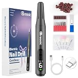 Breosic Torno para Uñas Profesional 35000 RPM-Torno para Uñas 12 en 1 con Lima Eléctrica Uñas Nail Drill,Brocas,Kit/Set Manicura y Pedicura,Carga USB-C 9 Velocidades para Salón DIY Gel/Acrílicas