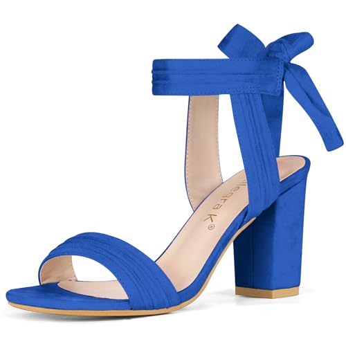 Sandales à talon épais bleu foncé pour sublimer vos tenues de soirée et de bureau