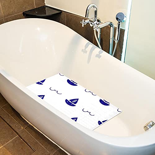 Tapis de baignoire 40x70 cm antidérapant blanc lavable en machine - 6