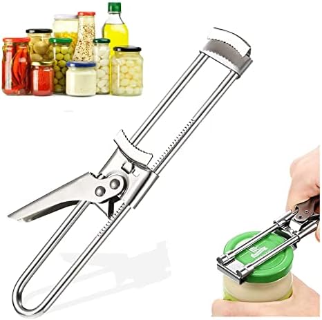 Master Opener Adjustable Jar and Bottle Opener, Adjustable Multifunctional Stainless Steel Can Opener Jar Lid Gripper, Manual Jar Bottle Opener Kitchen Accessories (1PCS)