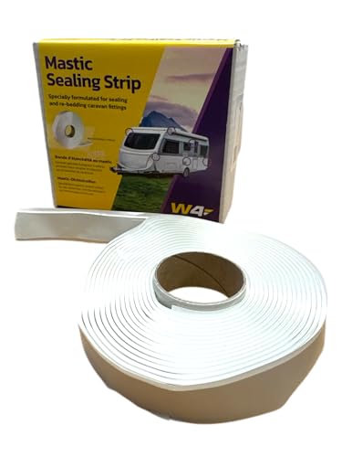 W4 Mastic Sealing Strip for Caravans & Motorhomes White 32mm – Weatherproof Sealant for Overlap Joints, Awning Rails, Roof-Lights, Window Surrounds & External Trims, Durable & Easy to Apply