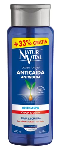 Naturaleza y Vida - Champú anticaída - Nutre el cuero cabelludo y regula la caspa - 400 ml