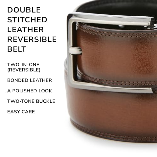Perry Ellis Double Stitched Reversible Belt