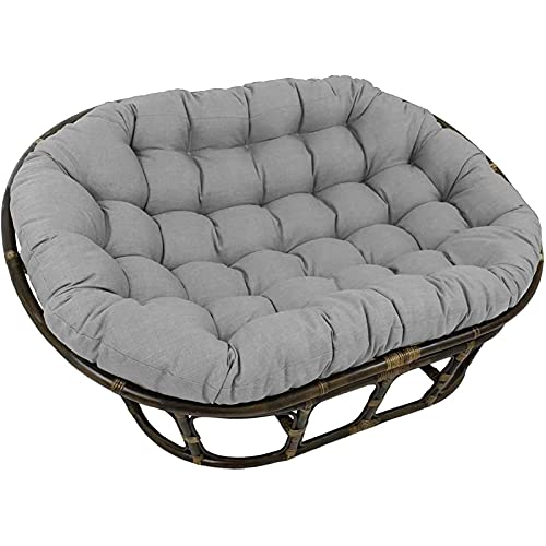 Papasan Kudde Utomhus, Dubbel Papasan Kudde Vattentät, Hängande korg stol kuddar, Tjockare trädgård uteplats stol kuddar stol kudde, 170x120cm,Gray